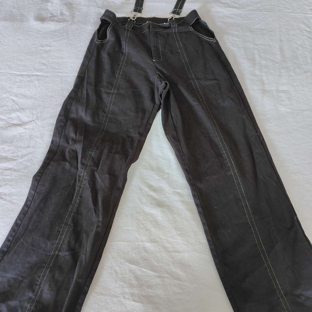 Like New! Fashion Nova Black Jumpsuit with White Stitching